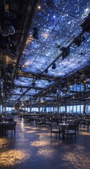 Starry night club interior