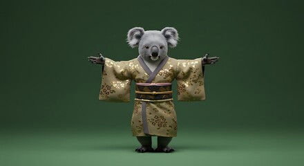 Koala bear in kimono