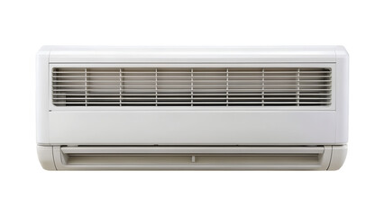Air conditioner unit isolated on transparent background, showcasing cooling technology and climate control for home or office use
