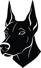 doberman head silhouette icon