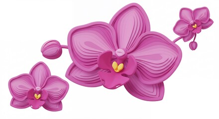 Fototapeta premium Purple orchid illustration design element
