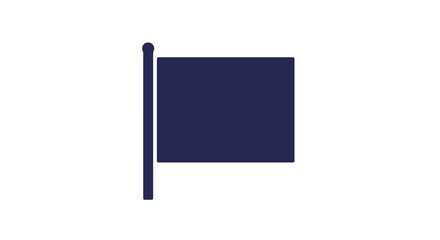 Obraz premium Simple flag, symbolic place-marking on a blank background, used for information