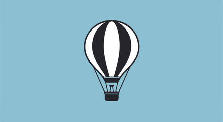 Fototapeta premium Hot air balloon floats in the clear sky, suitable for travel, tourism design