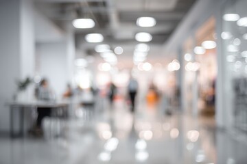 Blurred interior of a modern retail space