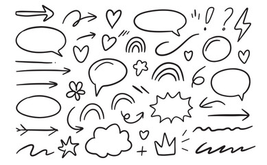 Hand Drawn Doodle Elements for Design and Communication