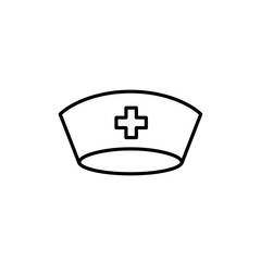 Nurse cap vector icon for healthcare profession and medical services