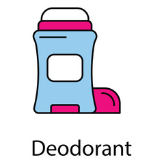 Deodorant Container Vector Icon for Cosmetic Use