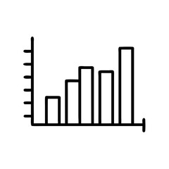 Bar chart showing increasing data trends for analysis and reporting  