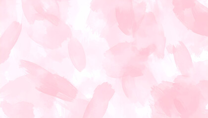 Gentle Abstract Composition of Soft Pink Watercolor Strokes