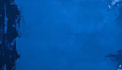 Intense Cobalt Blue Abstract with Raw, Textured Brushwork