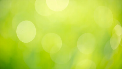 Naklejka premium Luminous Green Bokeh Orbs Creating a Fresh, Sunlit Abstract