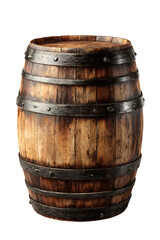 Obraz premium Wooden Barrel Aged Dark Brown Metal Bands