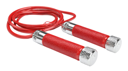 Red jump rope fitness exercise workout gym sport
