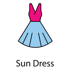 Vector Icon of Casual Summer Sundress Style