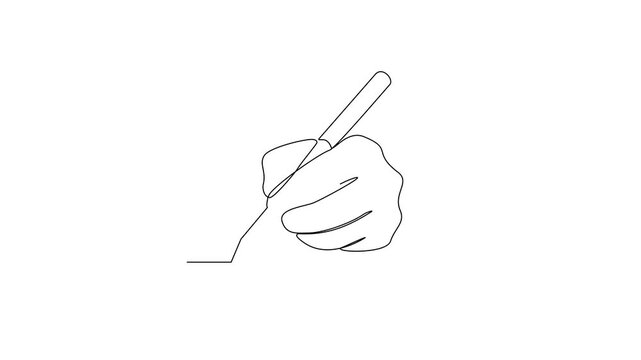 One continuous line drawing of Left-Handers Day vector illustration. Left-Handers Day themes design concept in simple linear continuous line. Suitable design for your campaign and design asset