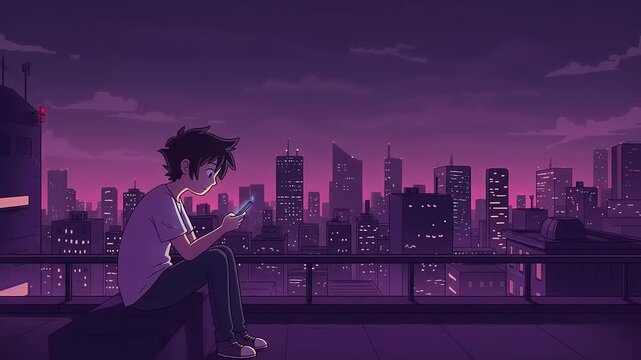 The 2D anime animation features cute characters with dynamic backgrounds, bright colors, and smooth movements typical of Japanese visuals.