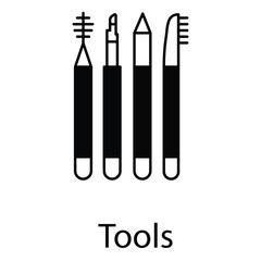 Feminine Skincare and Beauty Tools Vector Icon
