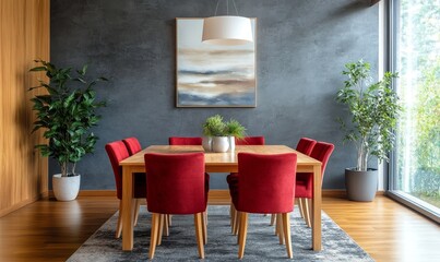 Fototapeta premium Interior design of a modern living room, creating a stylish and functional environment with contemporary design elements, Generative AI