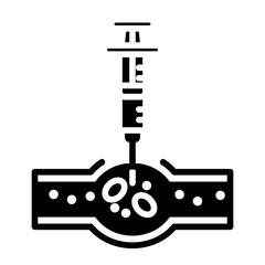 Syringe injection icon
