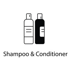 Cosmetic Shampoo Conditioner Bottles Vector Icon Design