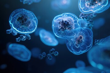 Scientists explore luminous jellyfish in ocean depths during nighttime research expedition