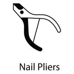 Vector Nail Pliers Icon For Beauty Design
