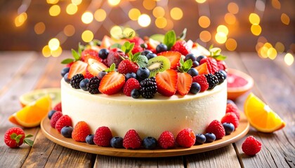 AI Decorated Fruit Cake