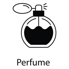 Elegant Perfume Vector Icon for Fashion Use