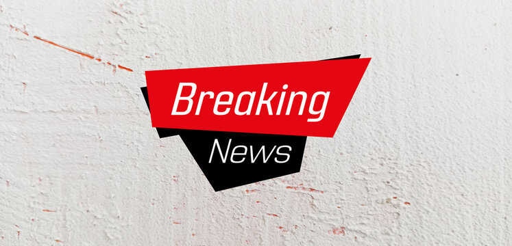 breaking news text information sign - Powered by Adobe