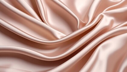 Fototapeta premium Smooth, flowing peach-toned fabric