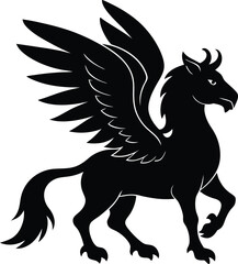 Fototapeta premium hippogriff on white background.eps