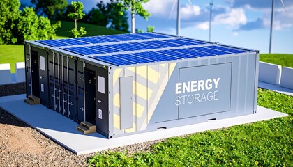 Bess battery energy storage container at project site