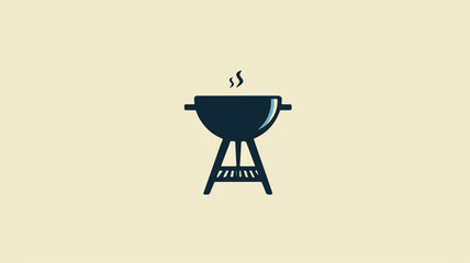 Modern Barbecue Grill Vector Icon for Designs and Projects