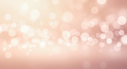Warm Peach Bokeh Bubble Sparkle - Soft Pink Light Background
