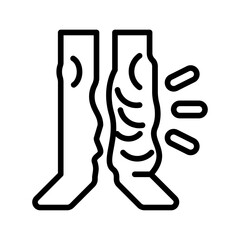 swollen feet icon