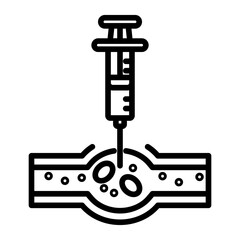 Syringe injection icon