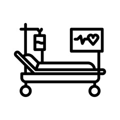 Patient bed icon