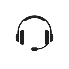 headphones icon on white background