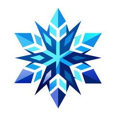 abstract blue snowflake