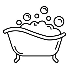 Spa Hair Bubble Bath Vector Icon Design
