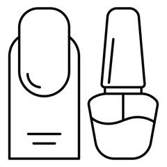 Fashionable Nail Polish Vector Icon for Makeup