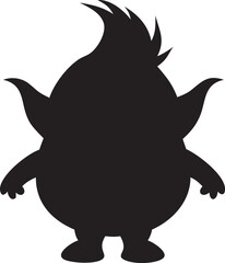 Angry Devil Silhouette Drawing