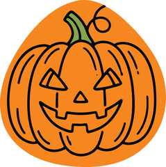 Spooky Halloween icons set for festive seasonal design and decorations