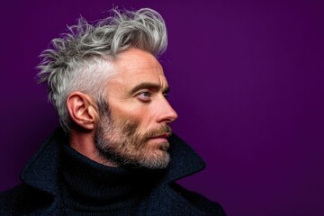 Obraz premium Stylish Mature Man with Gray Hair