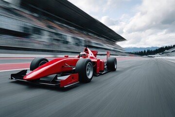 Racing Car on Track