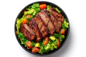 Grilled Steak Salad in Bowl