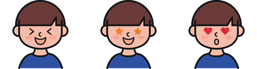 Get a lively collection of boy facial expressions vector illustration, perfect for adding personality to your designs. Ideal for websites, apps, and creative projects!