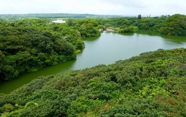Fototapeta premium 石垣ダムの風景 沖縄 石垣島