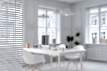 Blurred modern white office space