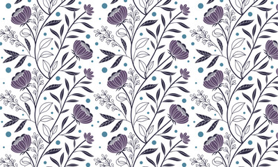 Seamless patterns, abstract organic line, memphis dots, flowers peonies, white backgrounds vector art illustration